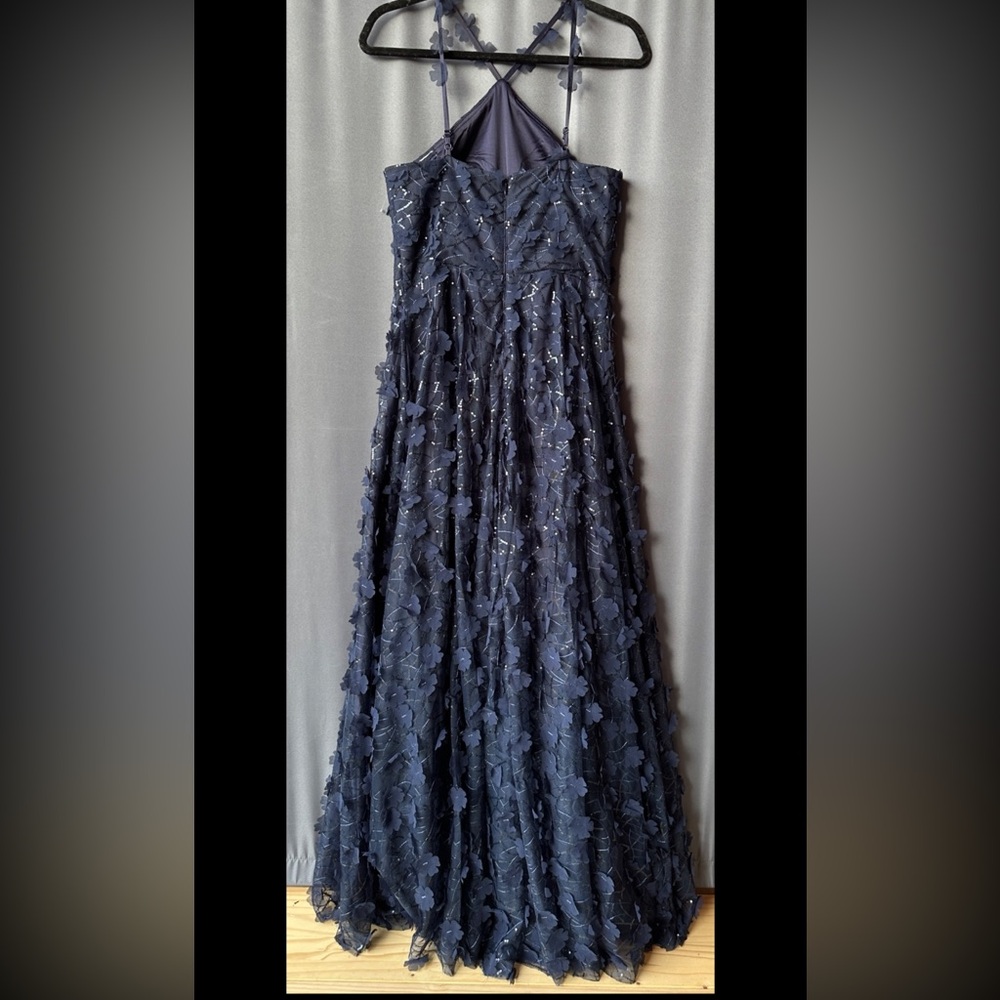 Eliza J Navy Embellished Halter Maxi Dress - Picture 7 of 11